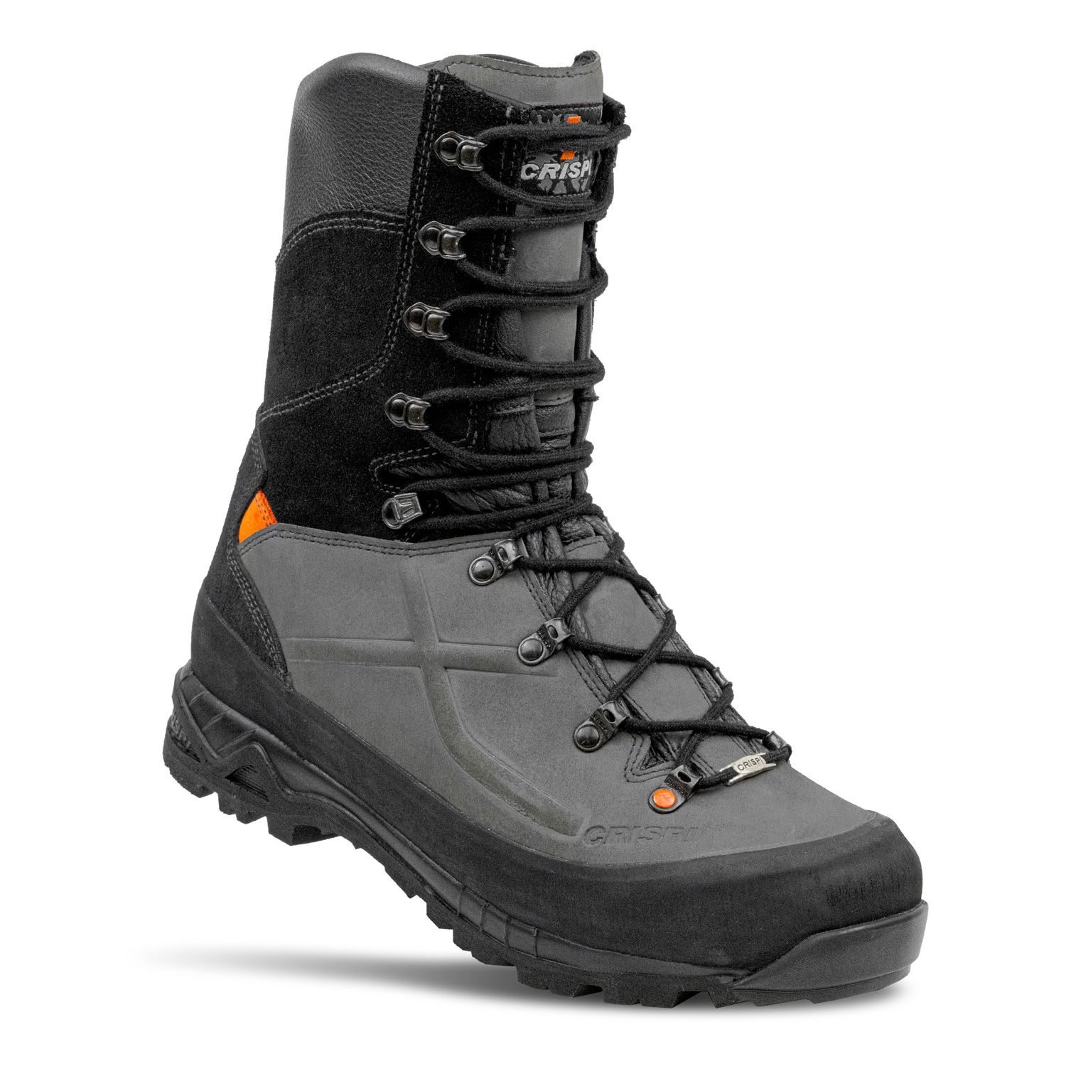 Botas De Caza Crispi Anchor Point Wildland Gris Negras | 341706-VWF